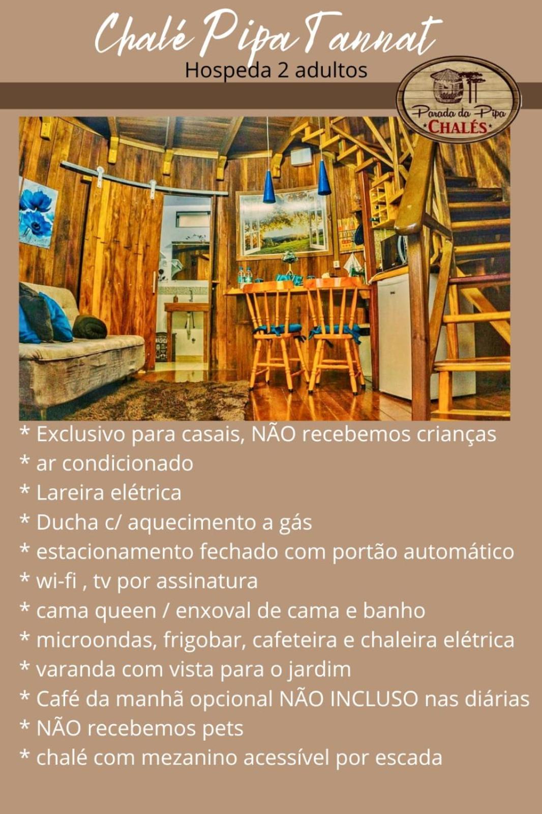 Chale Tematico Em Pipa De Vinho - Parada Da Pipa Chales Canela Szoba fotó